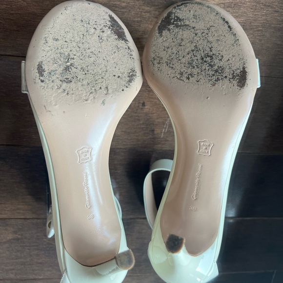 Gianvito Rossi 85mm strap sandals in white patent - Picture 6 of 7